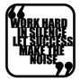 Wallity Work Hard Escultura de pared de metal negra